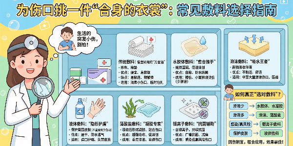 傷口敷料怎么選？一文看懂各種敷料的特性與適用場(chǎng)景
